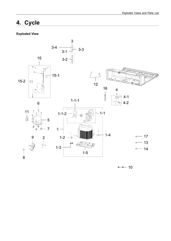Cycle Parts Diagram and Parts List for RF28M9580SR AA-01 Samsung Refrigerator