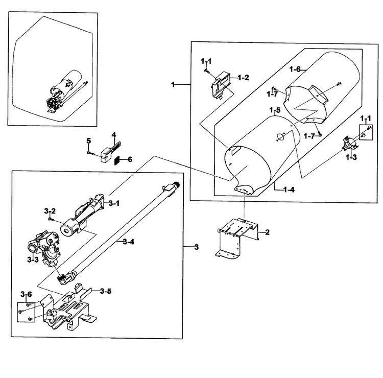 Heater Assy Diagram and Parts List for DV419AGW XAA-0002 Samsung Dryer