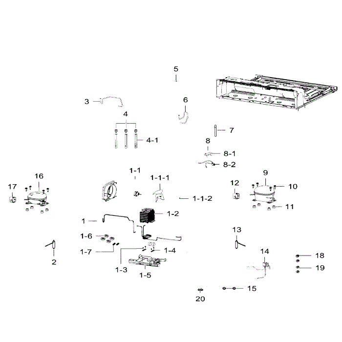 Cycle Diagram and Parts List for RF32FMQDBSR AA-07 Samsung Refrigerator