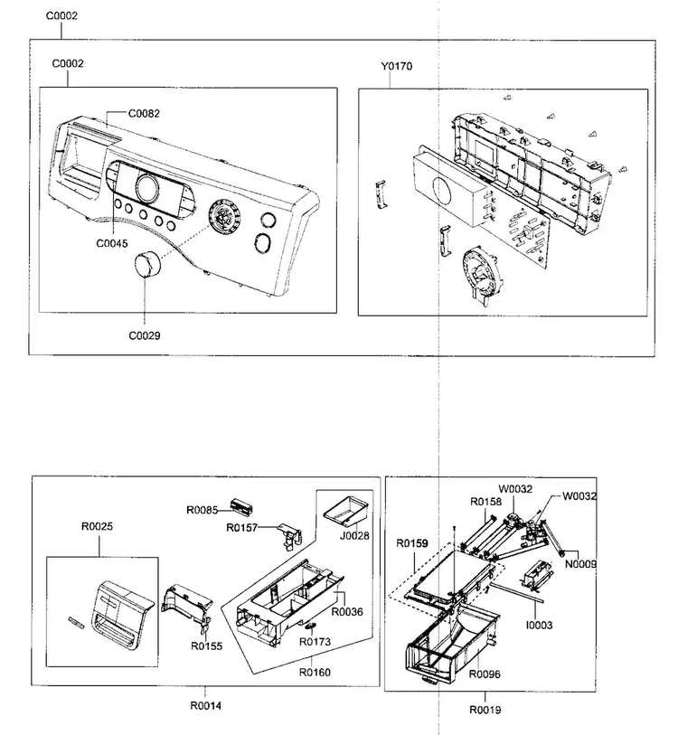 Panel Assy Diagram and Parts List for WF337AAG XAA-0000 Samsung Washer
