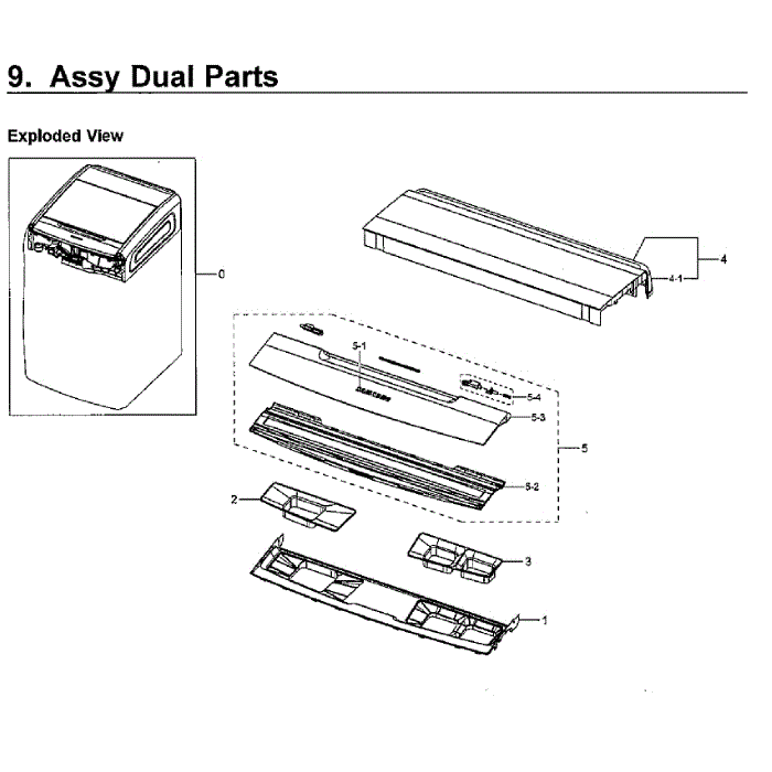 Dual Diagram and Parts List for WV55M9600AV A5-01 Samsung Washer