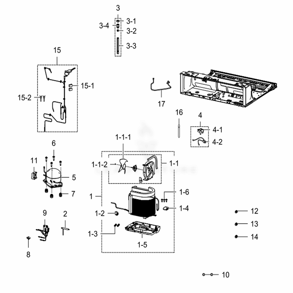 Cycle Diagram and Parts List for RF28K9380SR (AA)(0003) Samsung Refrigerator