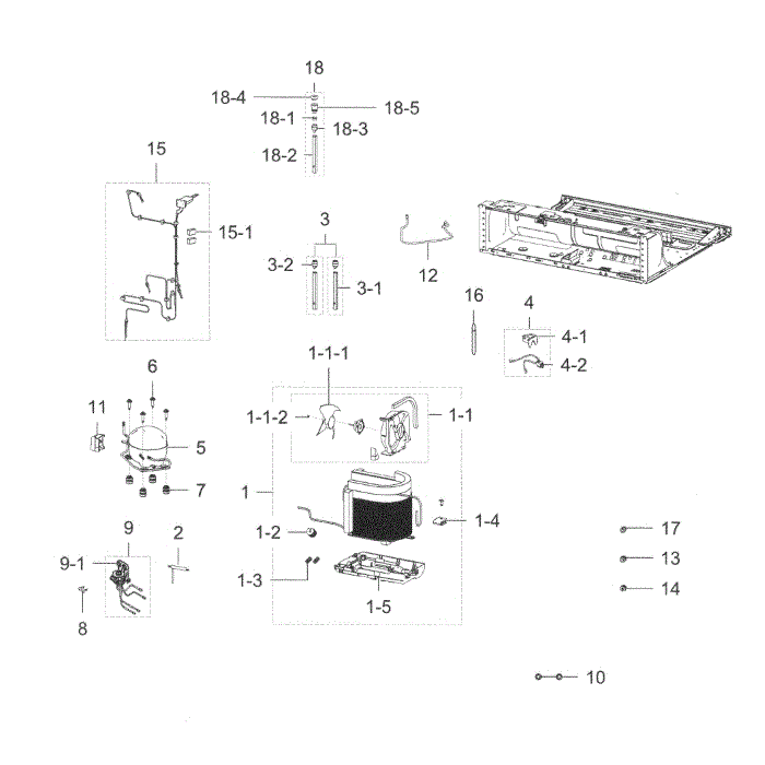 Cycle Diagram and Parts List for RF22K9581SG AA-00 Samsung Refrigerator