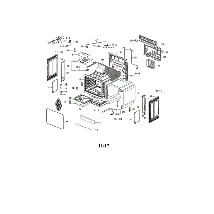 Unit Diagram and Parts List for NX58M5600SB AA-00 Samsung Range