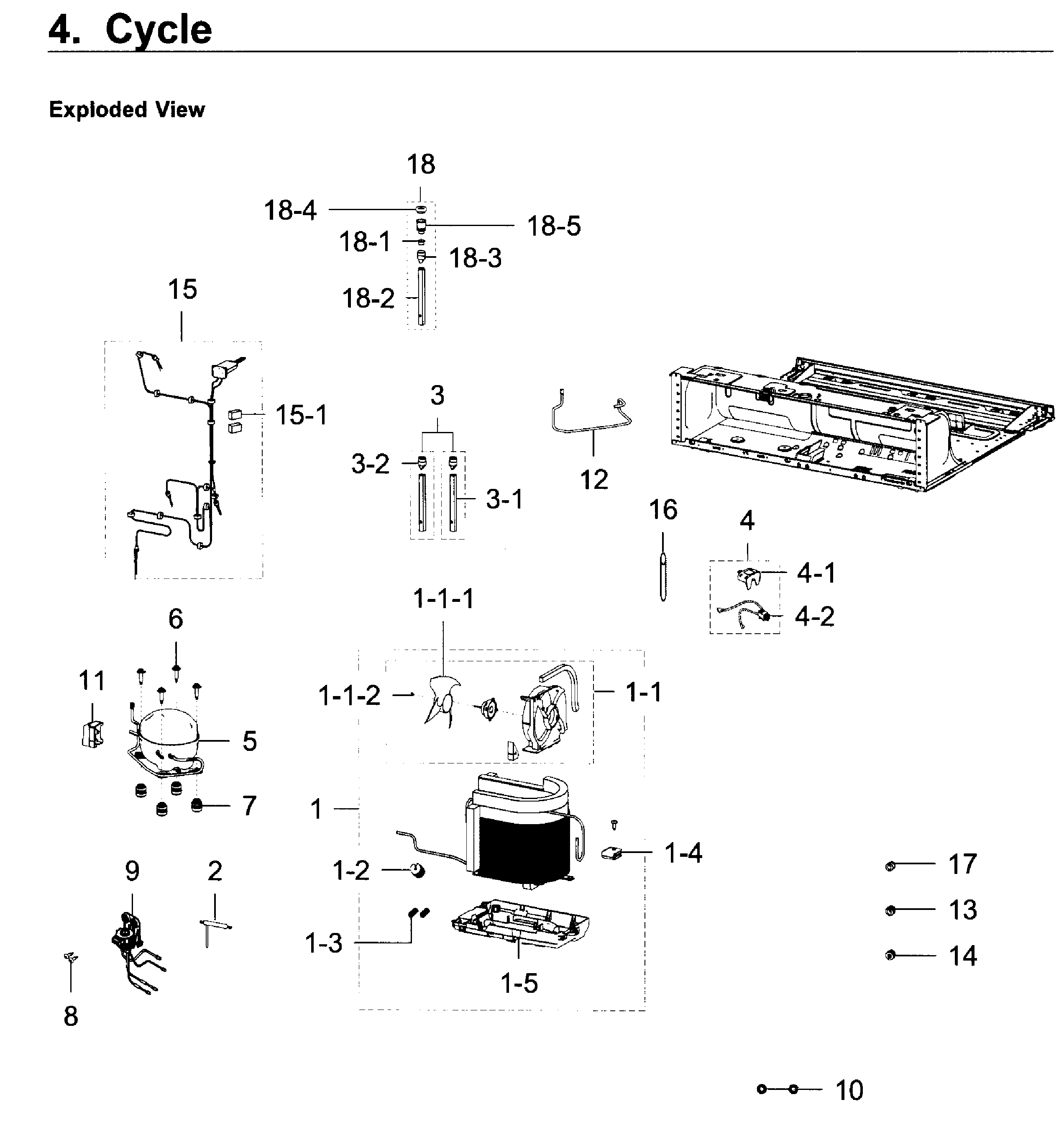 Cycle Diagram and Parts List for RF22K9581SR AA-0002 Samsung Refrigerator