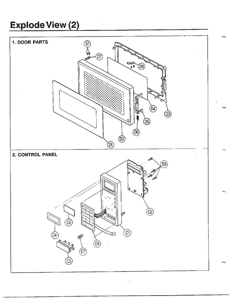 Parts List - Exploded View Page 2 Diagram and Parts List for MW3500T XAA Samsung Microwave