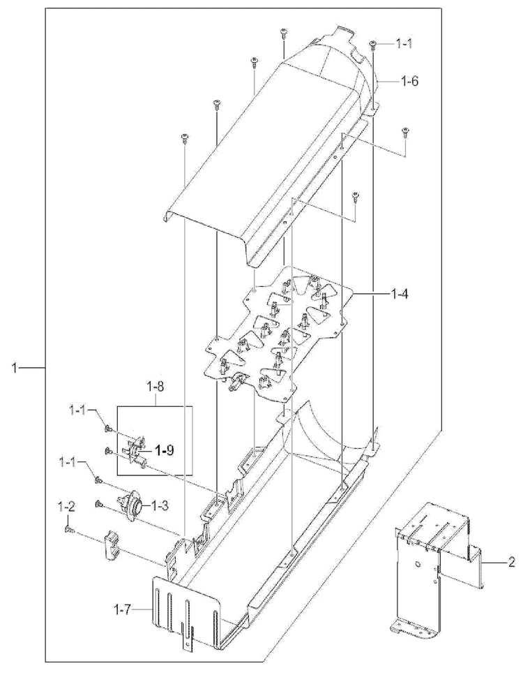 Heater Assy Diagram and Parts List for 40289032010  Kenmore Dryer
