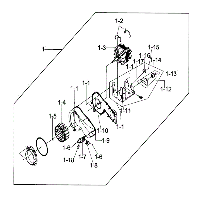 Motor Assembly Diagram and Parts List for DV206AGS XAA-00 Samsung Dryer