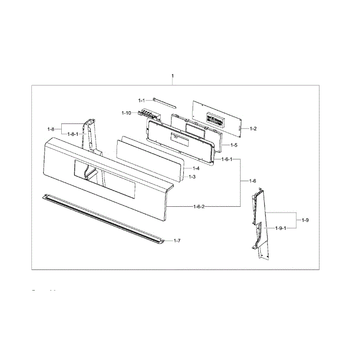 Control Box Diagram and Parts List for NX58F5500SW AA-00 Samsung Range