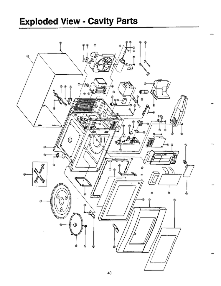 Cavity/standard Parts Diagram and Parts List for MW5720W XAA Samsung Microwave