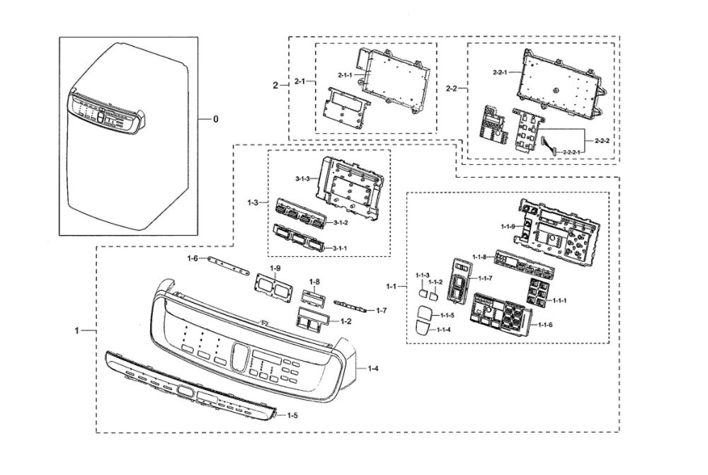 Control Panel Diagram and Parts List for WV55M9600AV A5-02 Samsung Washer
