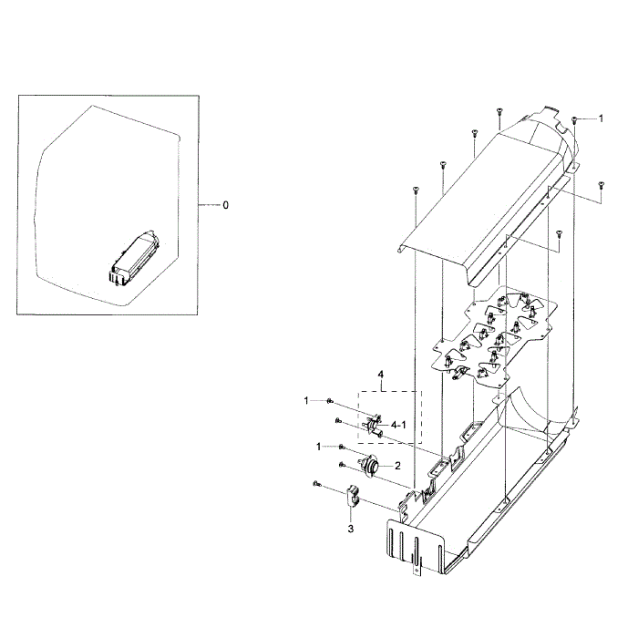 Duct Heater Diagram and Parts List for DV50K7500EW A3-01 Samsung Dryer