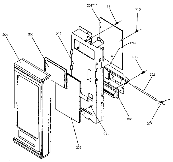 Control Diagram and Parts List for 4018922980  Kenmore Microwave
