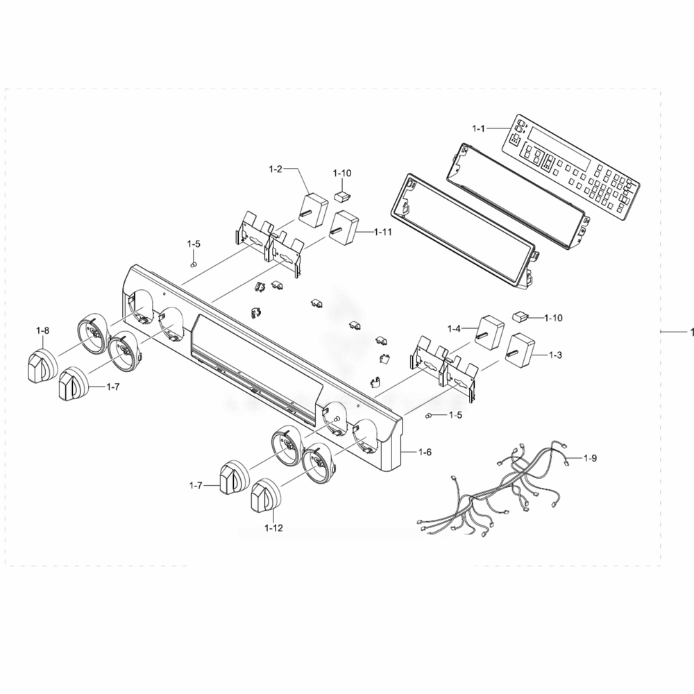 Assembly Control Diagram and Parts List for NE58F9710WS (AC)(0002) Samsung Range