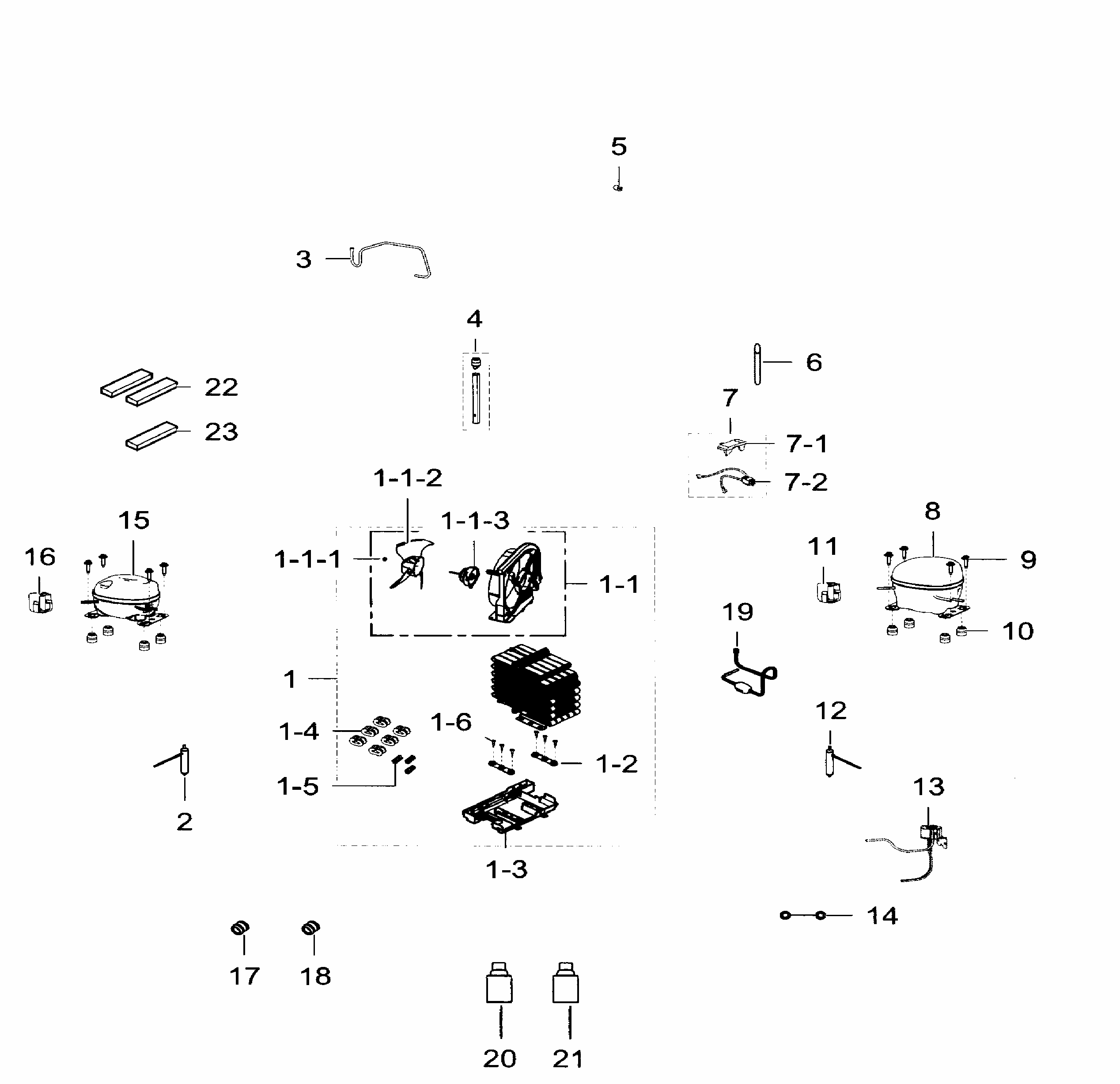 Cycle Diagram and Parts List for RF34H9960S4 AA-0002 Samsung Refrigerator