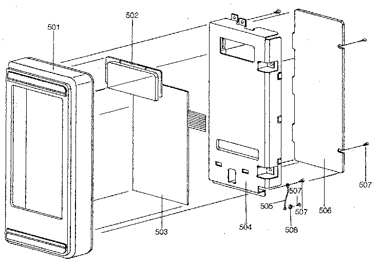 Control Diagram and Parts List for 4018996680  Kenmore Microwave