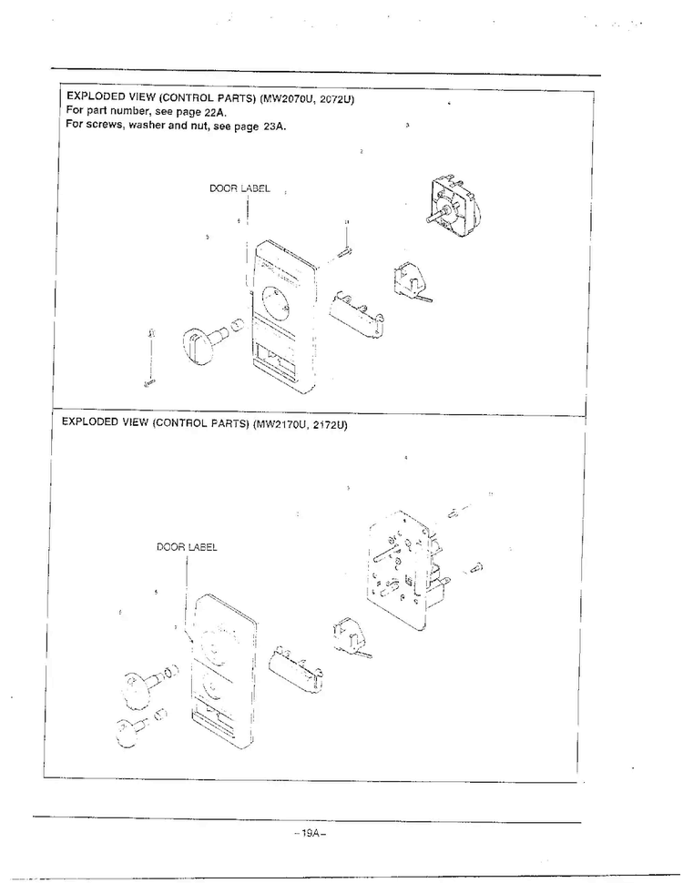 Complete Microwave Page 2 Diagram and Parts List for MW2070U XAA Samsung Microwave