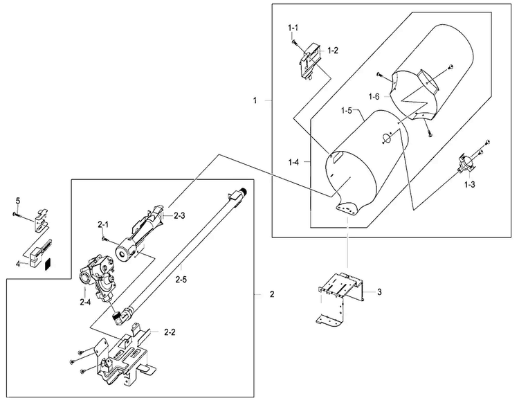 Heater Assy Diagram and Parts List for DV330AGB XAA Samsung Dryer
