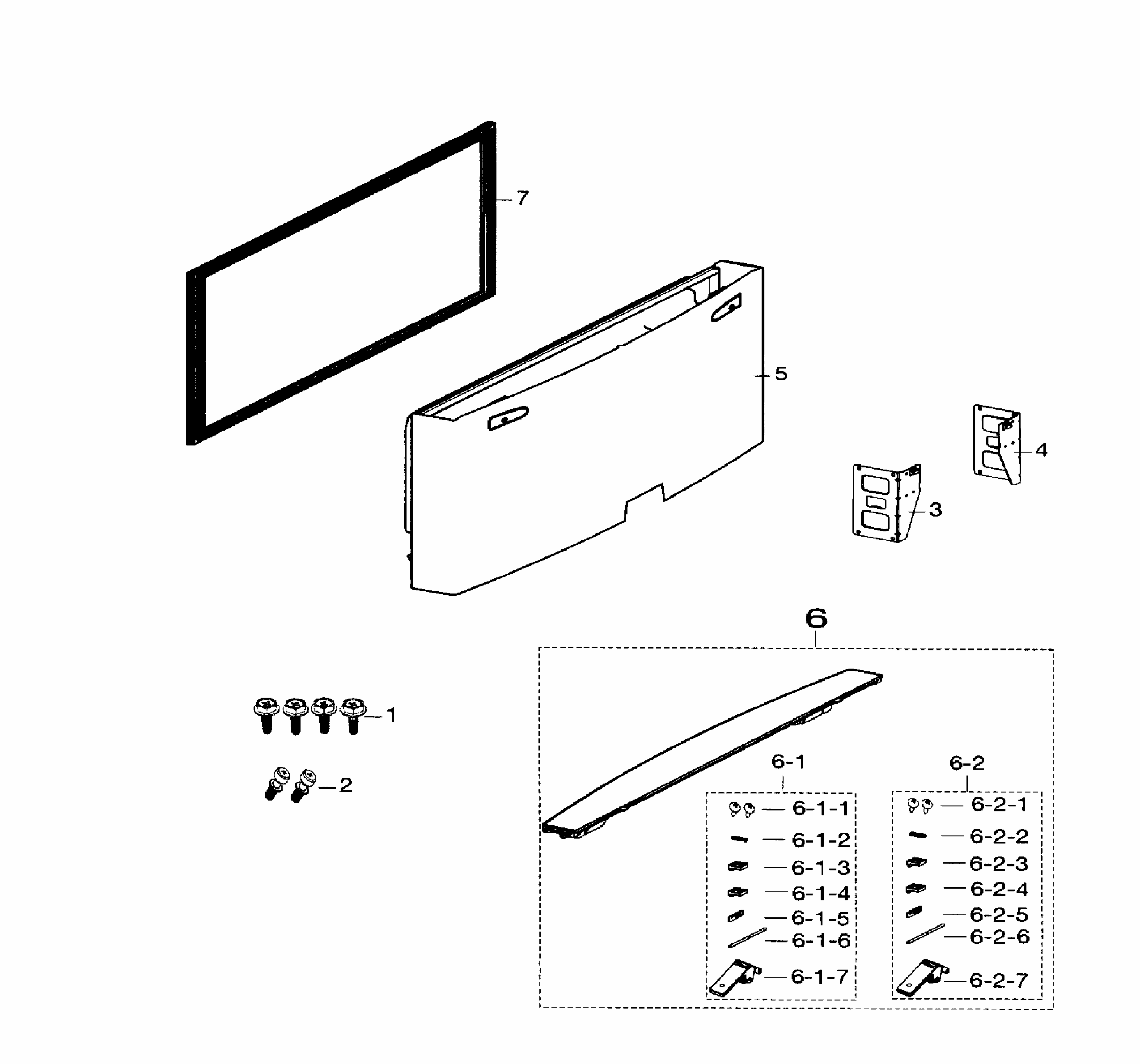 Freezer Door Diagram and Parts List for RF26HFENDSR AA-0002 Samsung Refrigerator