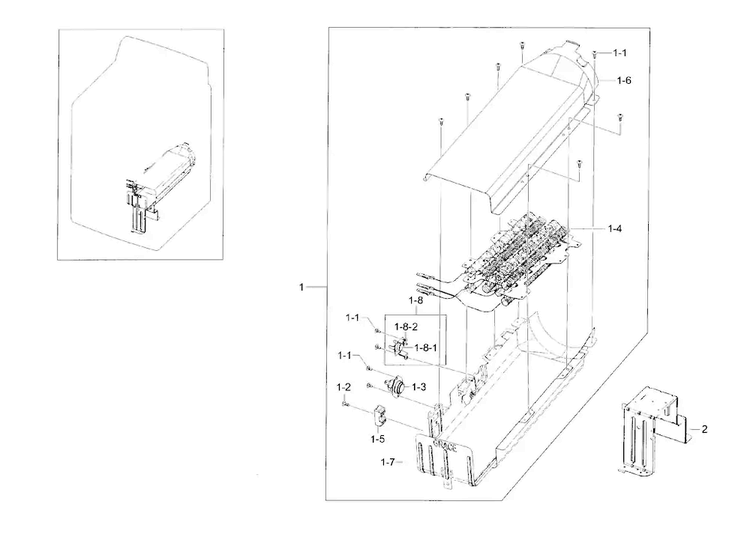 Duct Heater-electric Diagram and Parts List for DV56H9000EP A2-0000 Samsung Dryer