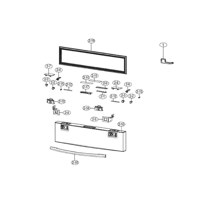 Convection Door Diagram and Parts List for RF4287HAWP XAA-00 Samsung Refrigerator