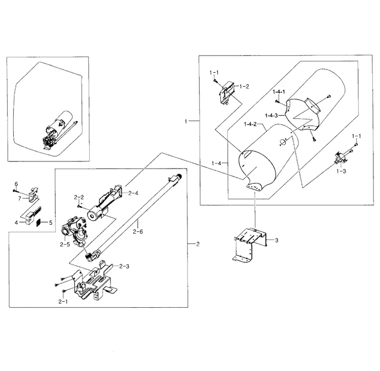 Burner Assy Diagram and Parts List for DV457GVGSWR AA-0002 Samsung Dryer