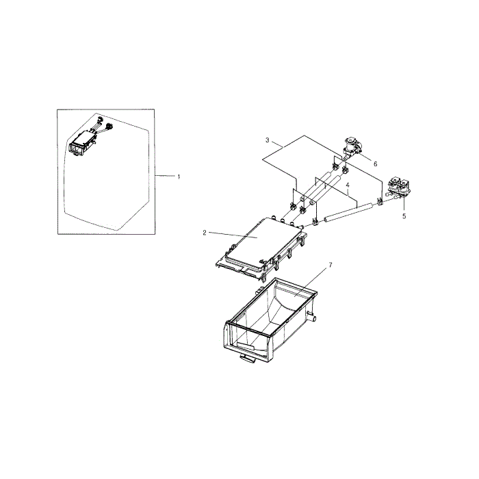 Housing-Drawer Diagram and Parts List for WF218ANB XAA-01 Samsung Washer