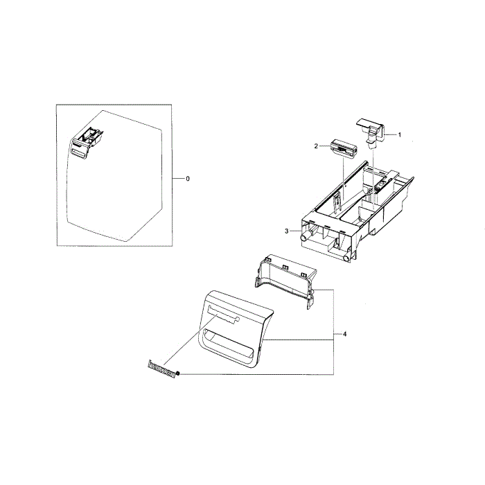 Drawer Diagram and Parts List for WF218ANW XAA-01 Samsung Washer