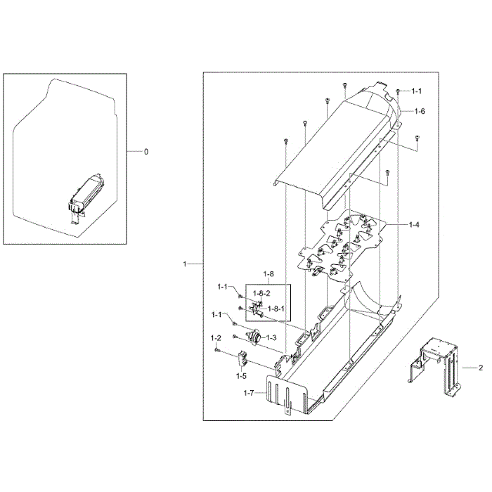 Duct Heater Diagram and Parts List for DV50K8600EW A3-01 Samsung Dryer