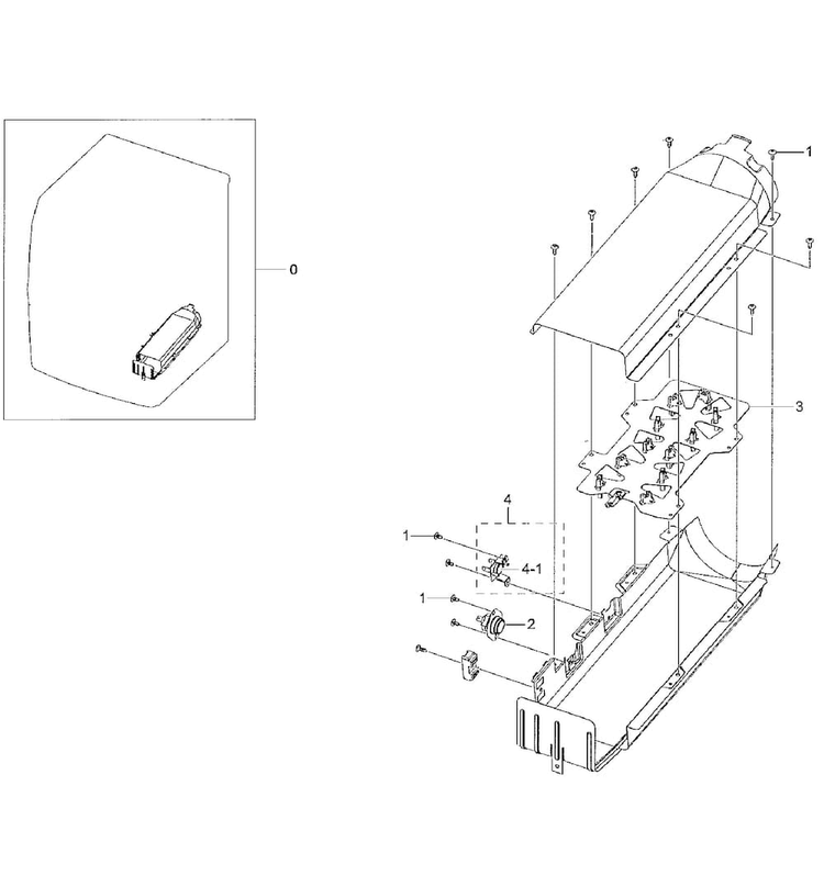 Duct Heater Diagram and Parts List for DV42H5000EW A3-0002 Samsung Dryer