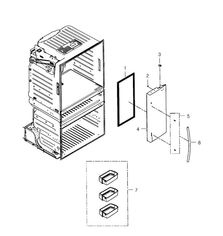 Right Door Diagram and Parts List for RF4267HARS XAA-0001 Samsung Refrigerator
