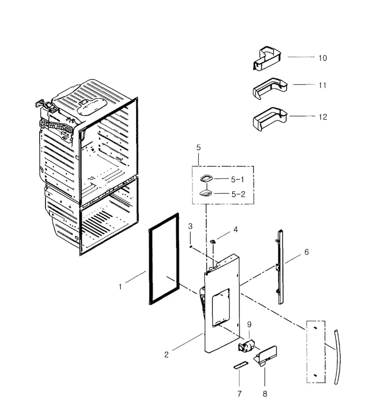 Left Door Diagram and Parts List for RFG297HDRS XAA-0001 Samsung Refrigerator