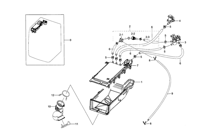 Housing-drawer Diagram and Parts List for WF330ANB XAA-0007 Samsung Washer