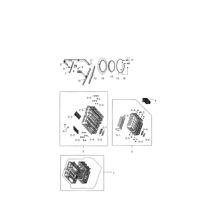 Case Assembly Diagram and Parts List for DMT300RFS XAC-00 Samsung Dishwasher