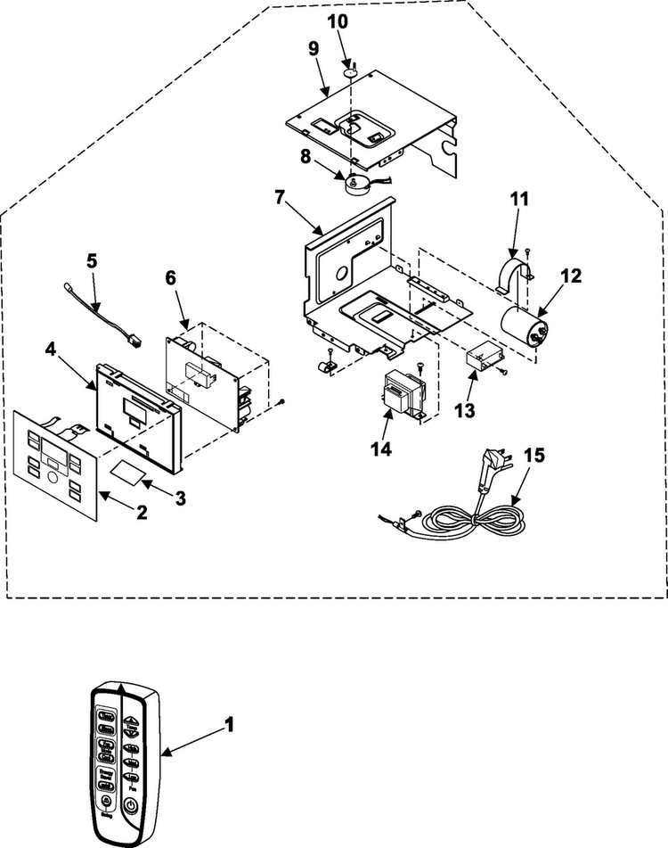 Control Assembly Diagram and Parts List for AW0790A XAA Samsung Air Conditioner