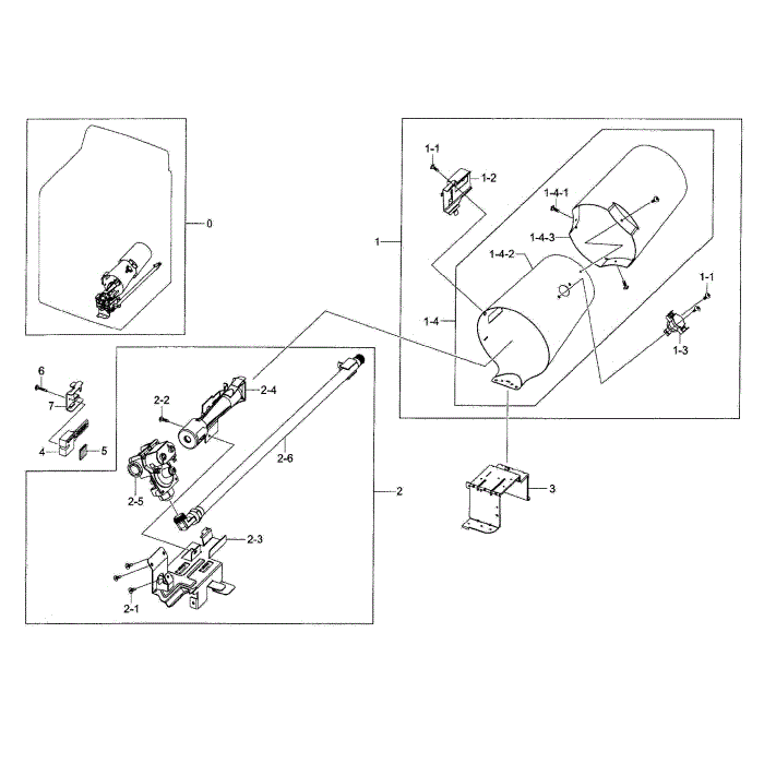 Duct And Burner Diagram and Parts List for DV56H9100GG A2-00 Samsung Dryer