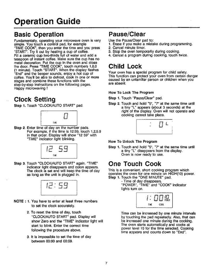 Operation Guide Diagram and Parts List for MW5620T XAA Samsung Microwave