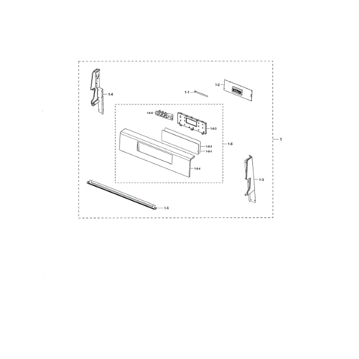 Control Box Diagram and Parts List for NX58M5600SB AA-00 Samsung Range