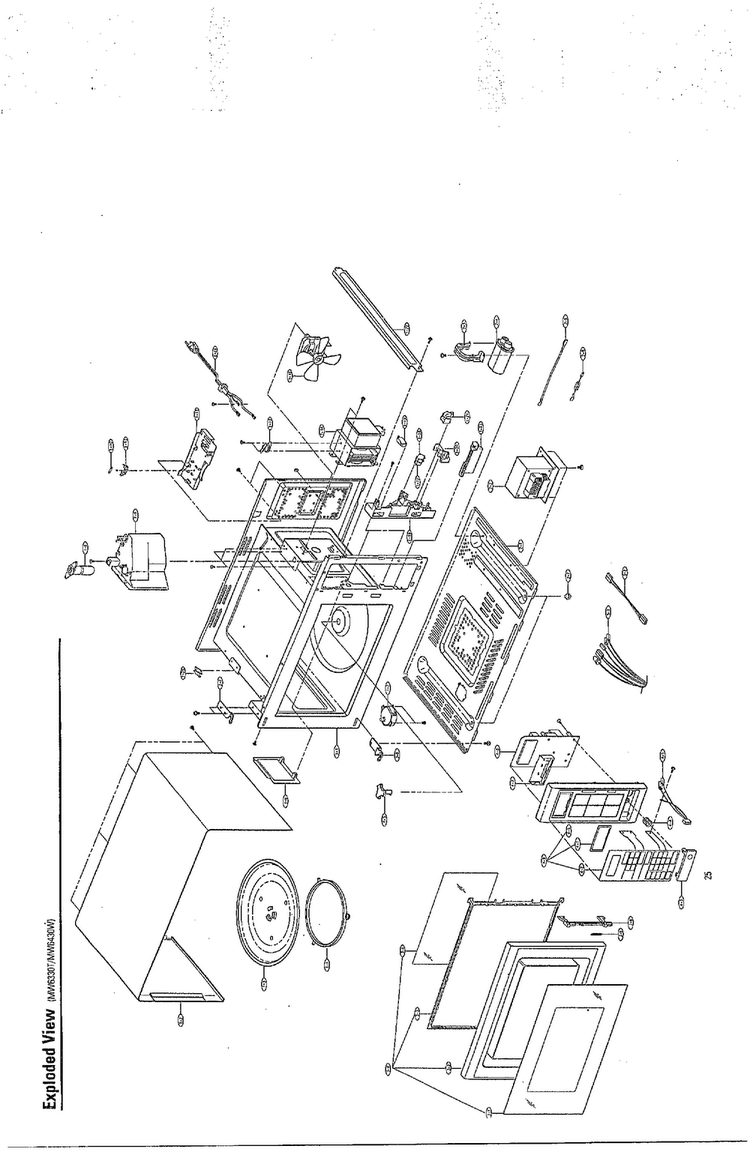 Complete Microwave Oven Page 4 Diagram and Parts List for MW6330T XAA Samsung Microwave