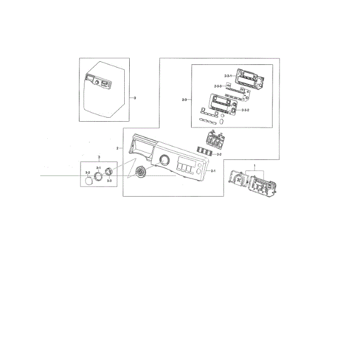 Control Panel Diagram and Parts List for WF461ABP XAA-02 Samsung Washer