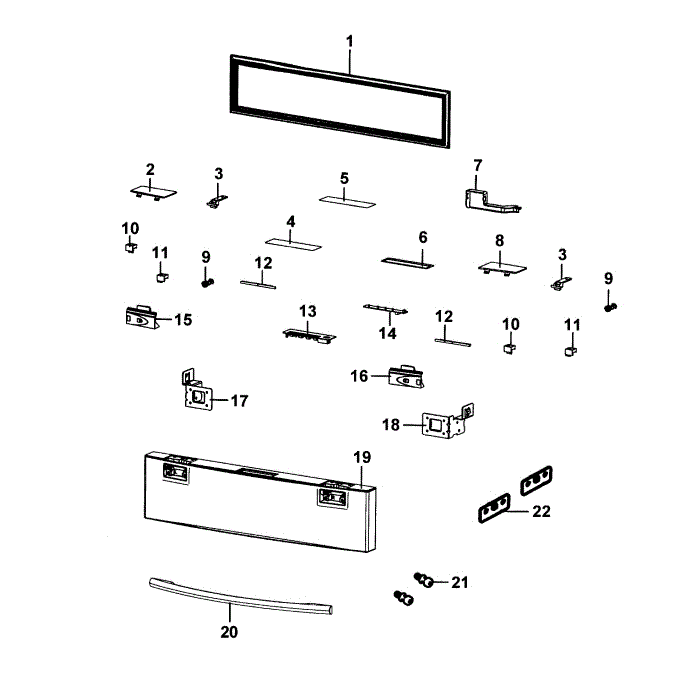 Flexzone Door Diagram and Parts List for RF4287HARS XAA-00 Samsung Refrigerator