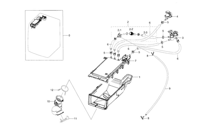 Housing-drawer Diagram and Parts List for WF330ANW XAA-0007 Samsung Washer