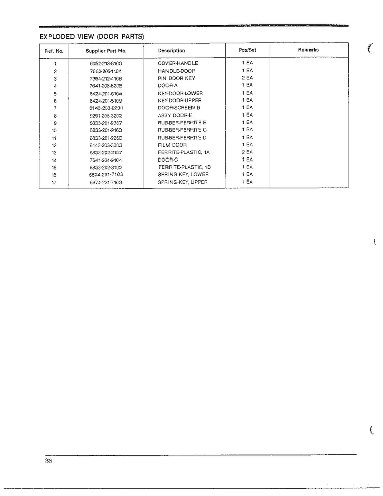 Complete Microwave Page 8 Diagram and Parts List for MW4530U XAA Samsung Microwave