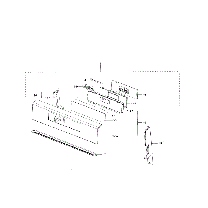 Control Box Diagram and Parts List for NX58H5600SS AA-00 Samsung Range