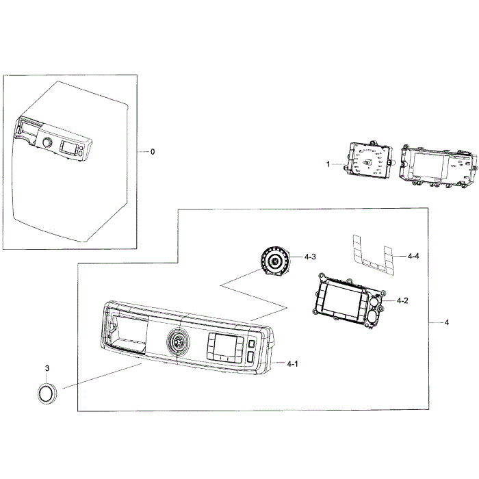 Control Panel Diagram and Parts List for WF56H9100AW A2-01 Samsung Washer