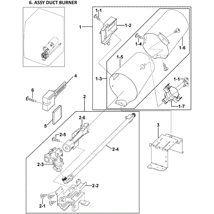Heater Assembly Diagram and Parts List for DV419AGW XAA-00 Samsung Dryer