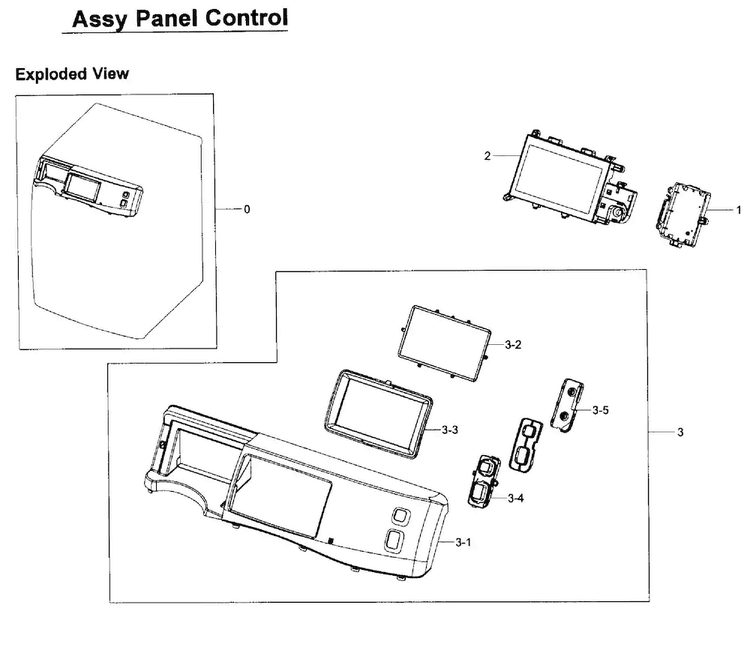 Control Panel Diagram and Parts List for WF457ARGSWR AA-0001 Samsung Washer