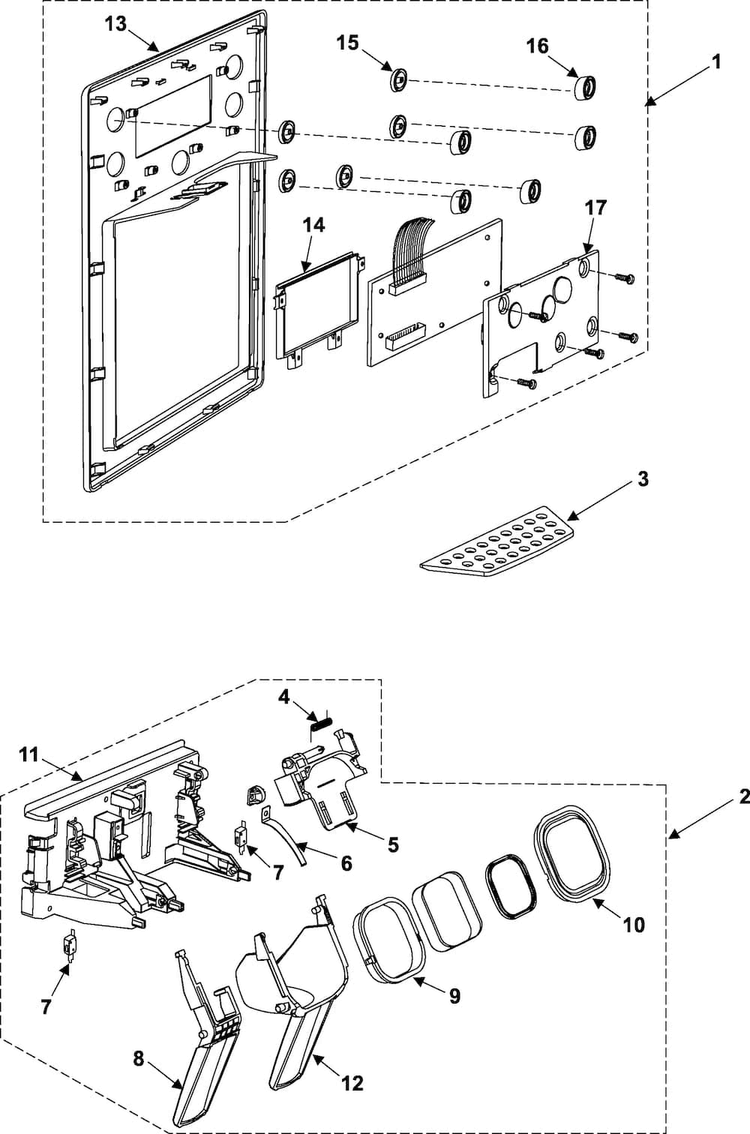 Fountain Diagram and Parts List for RS253BASB XAA Samsung Refrigerator