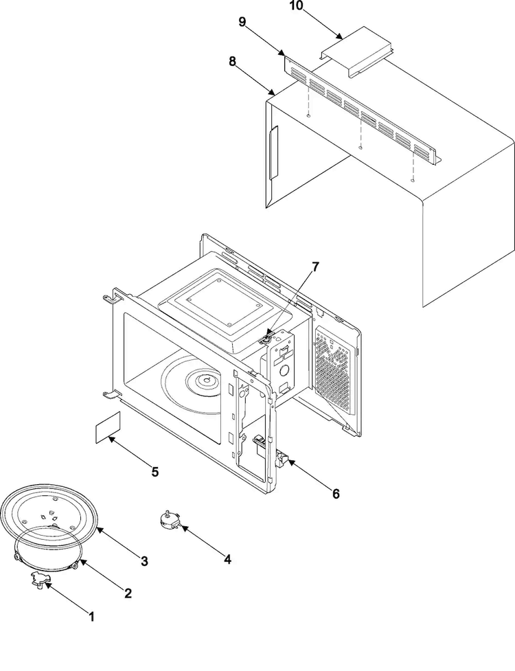 Body/cavity/elements Diagram and Parts List for MR1031UWC XAA Samsung Microwave