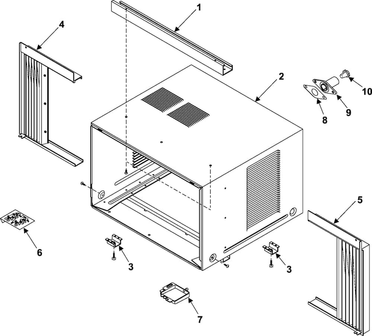 Outer Case Assembly Diagram and Parts List for AW0690 XAA Samsung Air Conditioner